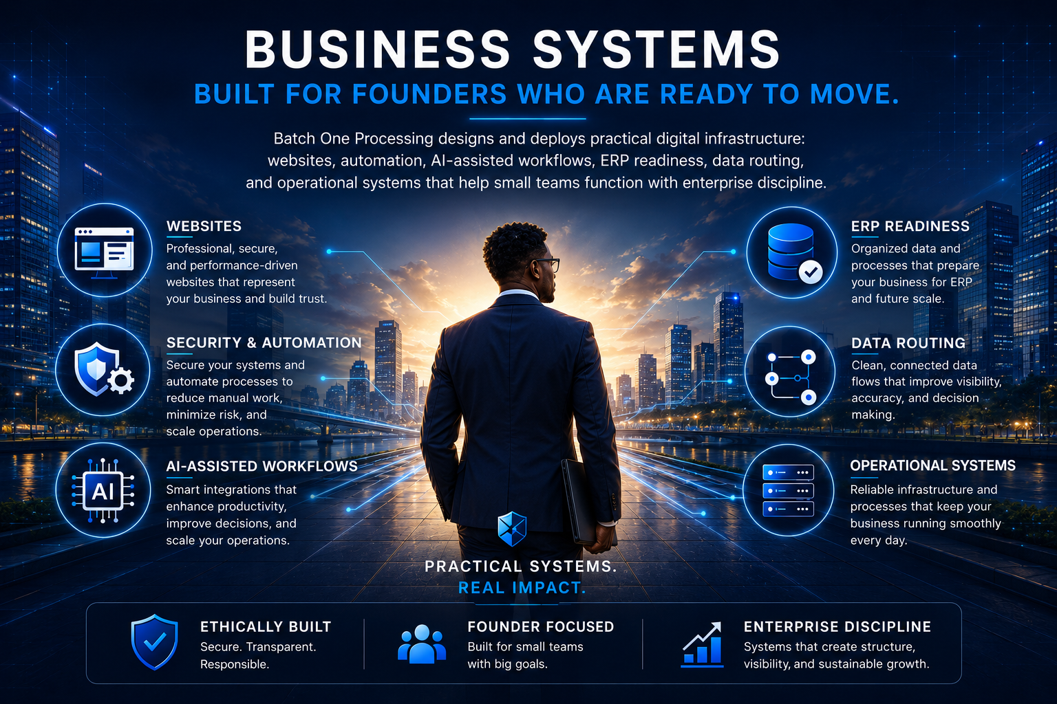 Batch One Processing founder systems hero